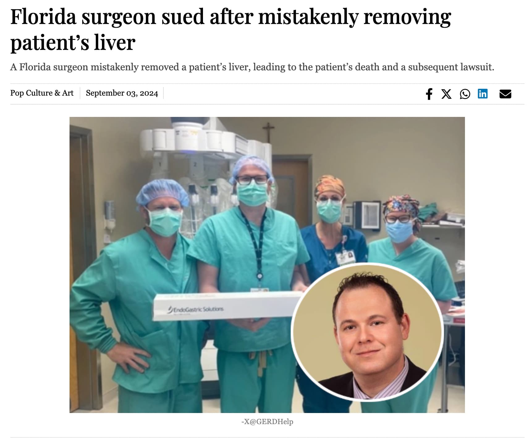 dr thomas shaknovsky lawsuit - Florida surgeon sued after mistakenly removing patient's liver A Florida surgeon mistakenly removed a patient's liver, leading to the patient's death and a subsequent lawsuit. Pop Culture & Art EndoGastric Solutions X fx in